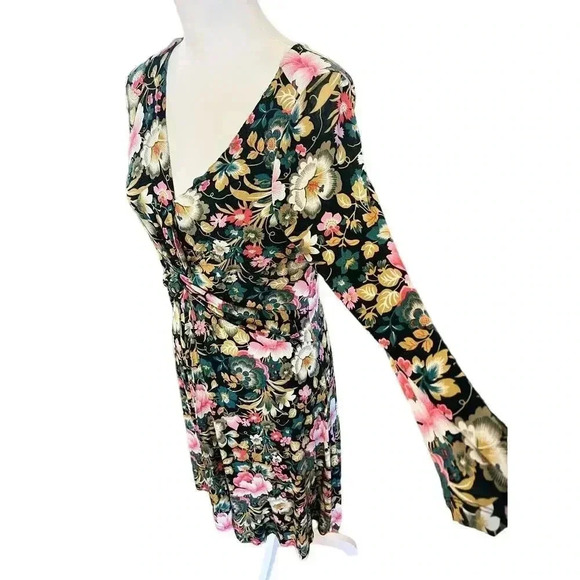 LILKA by ANTHROPOLOGY midi twist front floral TASCADE dress size medium - Picture 7 of 12